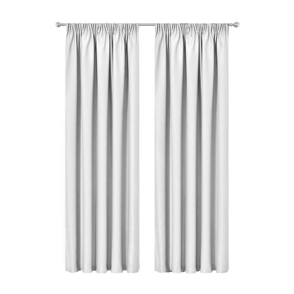 Artqueen 2x Pinch Pleat Blockout Curtain