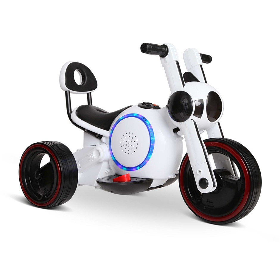 Rigo Kids Ride On Motorbike - White
