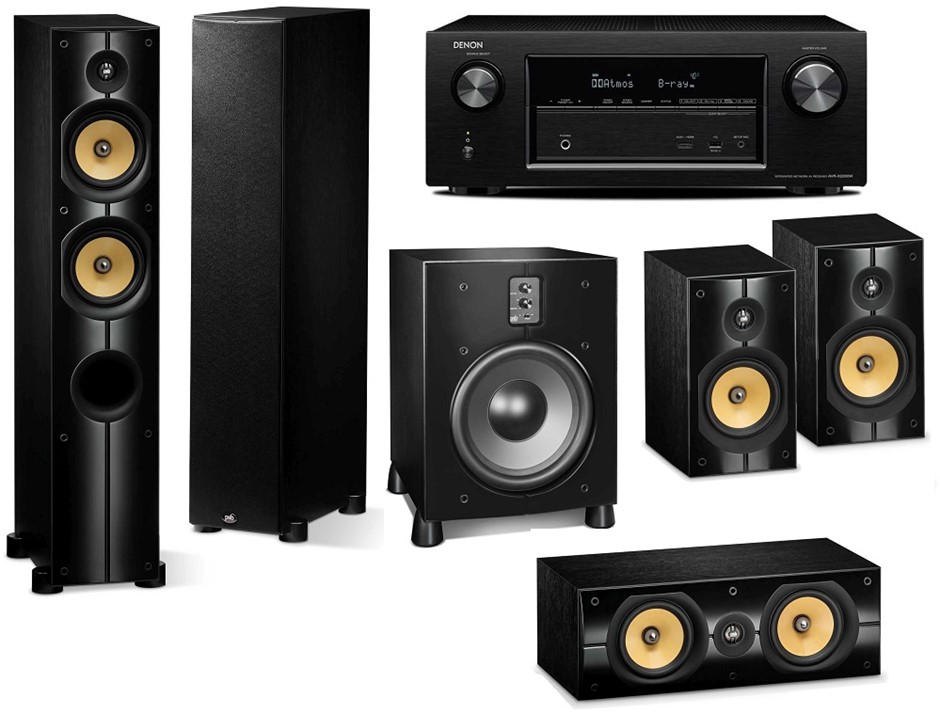 Denon AVR-X2200W AV Receiver & PSB Speak