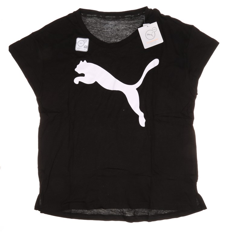 Women's PUMA  Cat Logo Active T-Shirt, Size M, Black.  Buyers Note - Discou