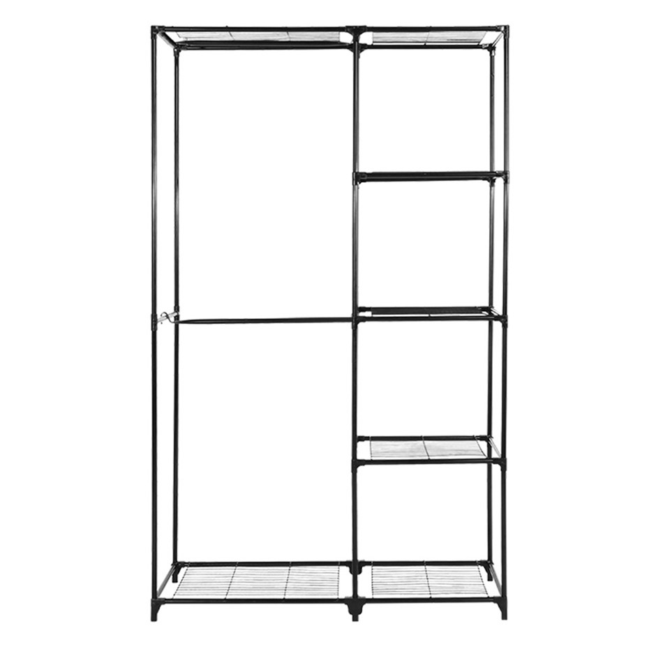 Buy Portable Closet Organizer Storage Rack Garment Shelf Rack Black