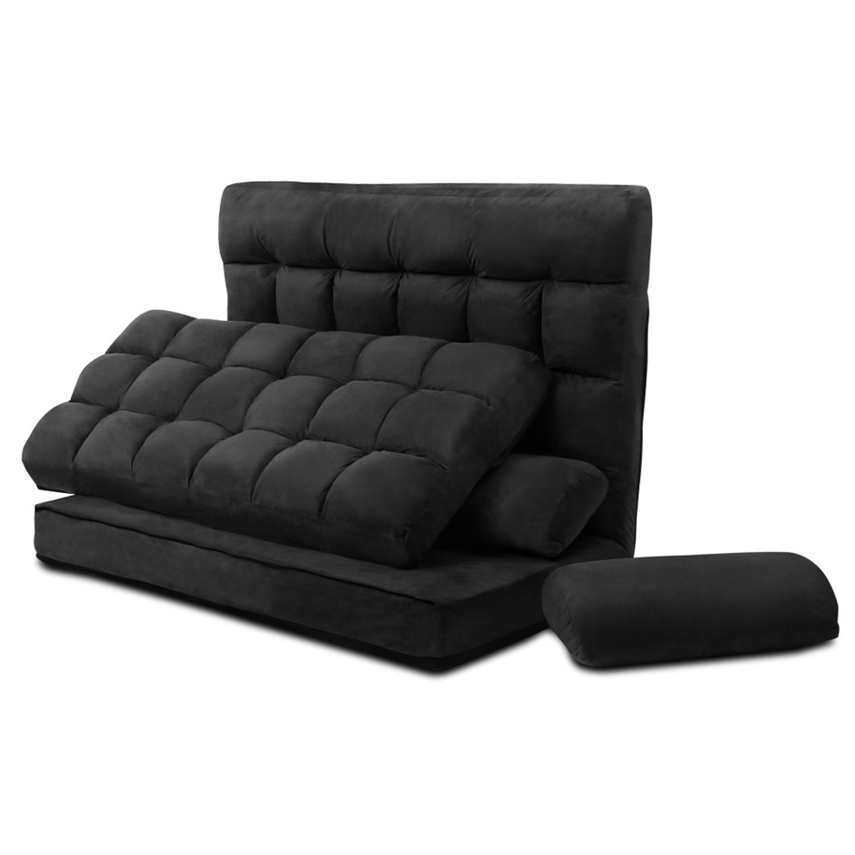Buy Artiss Lounge Sofa Bed DOUBLE Floor Recliner Chaise Chair Suede