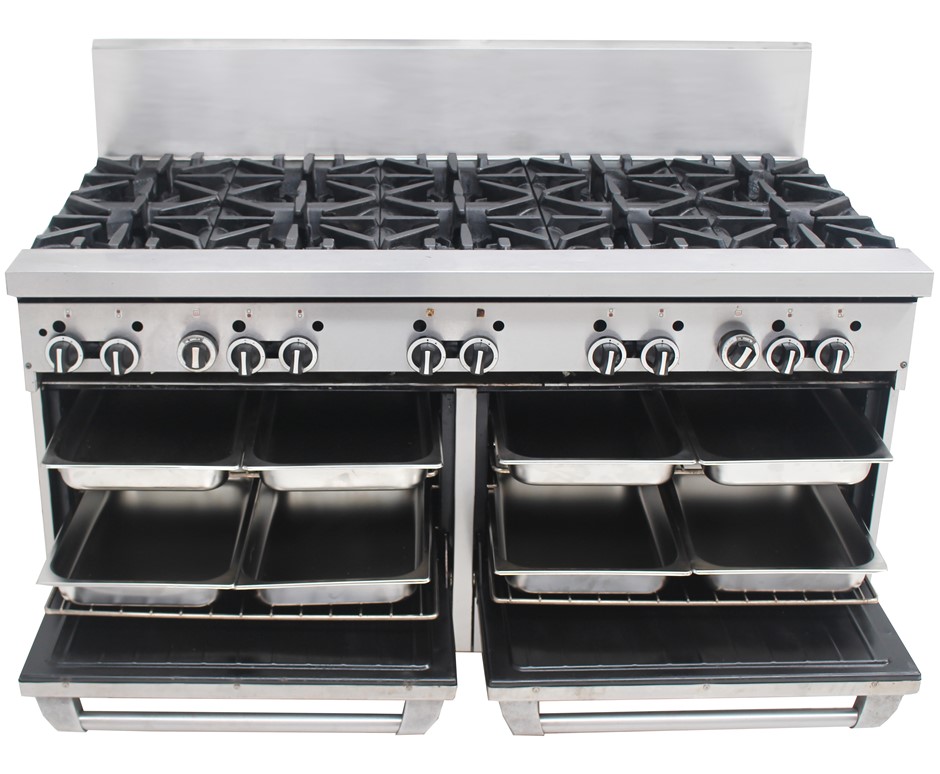 GARLAND GAS 10 BURNER STOVE WITH DOUBLE OVEN, EASTER FLASH SALE QUALITY ...