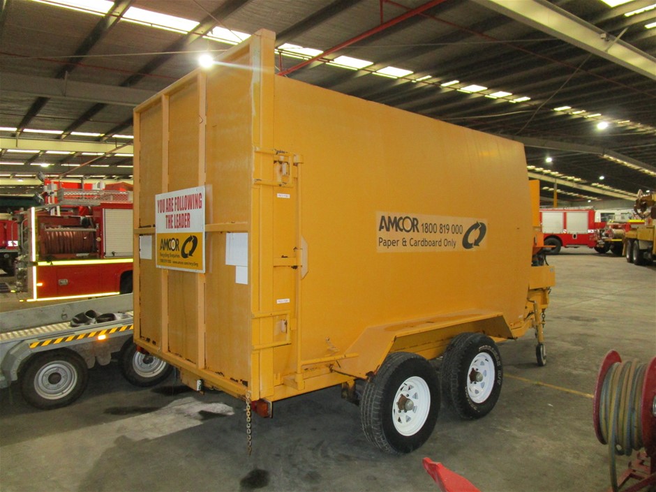 Cardboard Compactor Trailer Auction (00463015611) Grays Australia