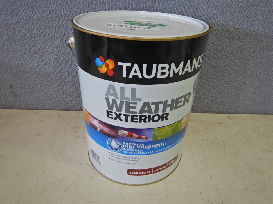 Taubmans All Weather Exterior Semi Gloss Accent 10Ltr paint (Pooraka