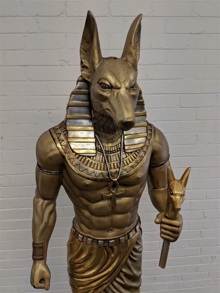 Large Egyptian Anubis Statue 2 40 High Auction 0001 5037861 Grays