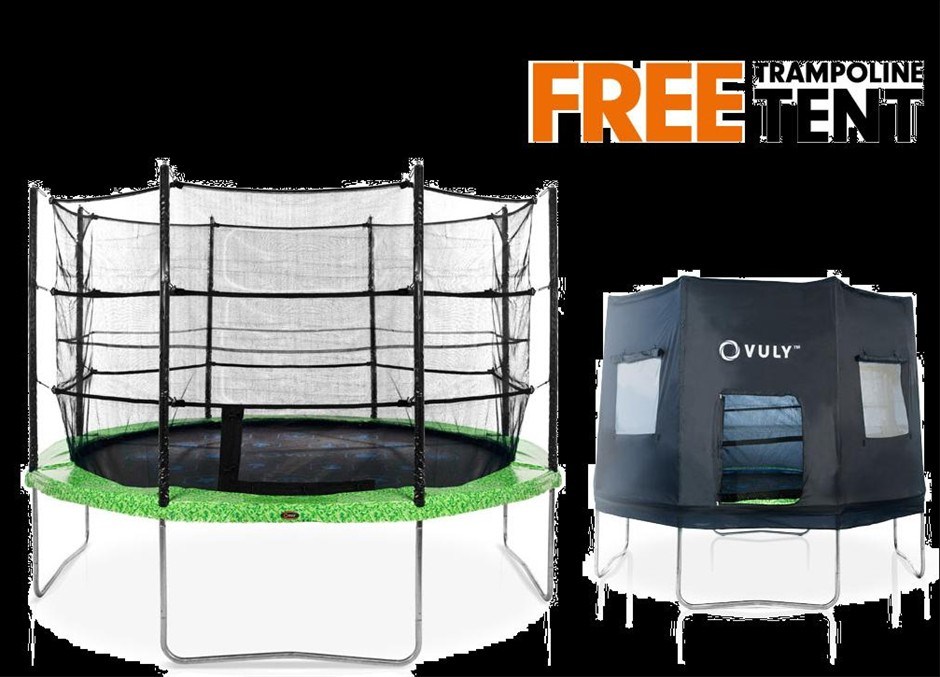 Vuly 14ft Trampoline Bundle (Includes Tr