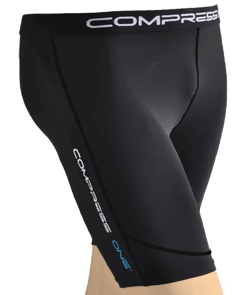 COMPRESS ONE Half Length Fitness Compression Tights, Size S. Buyers Note -