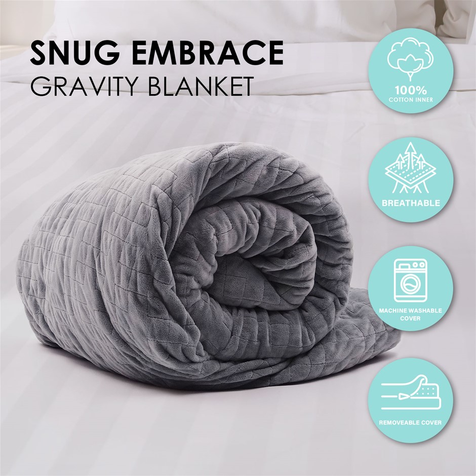 Buy Royal Comfort Snug Embrace Weighted Gravity Blanket Grays Australia
