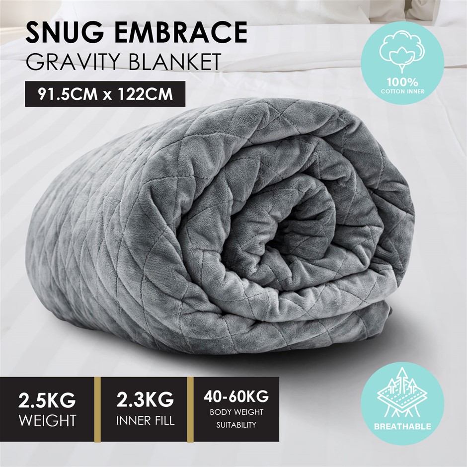 Buy Royal Comfort Snug Embrace Weighted Gravity Blanket Grays Australia
