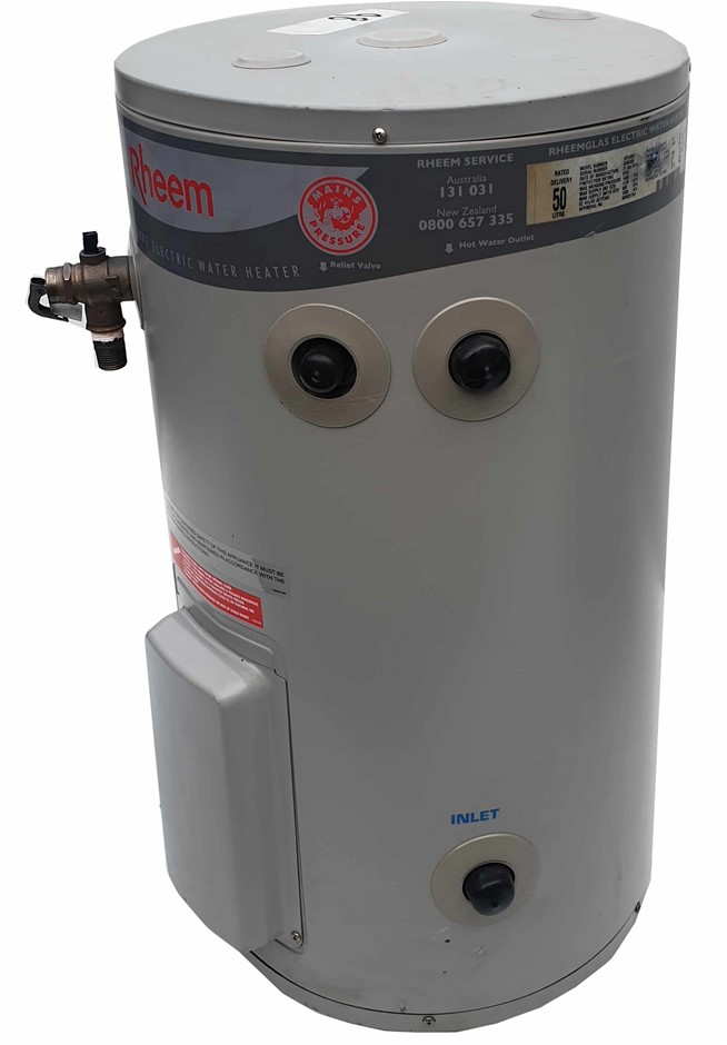RHEEM 50L ELECTRIC WATER HEATER CAPACITY 50L POWER 240VOLTS HARD