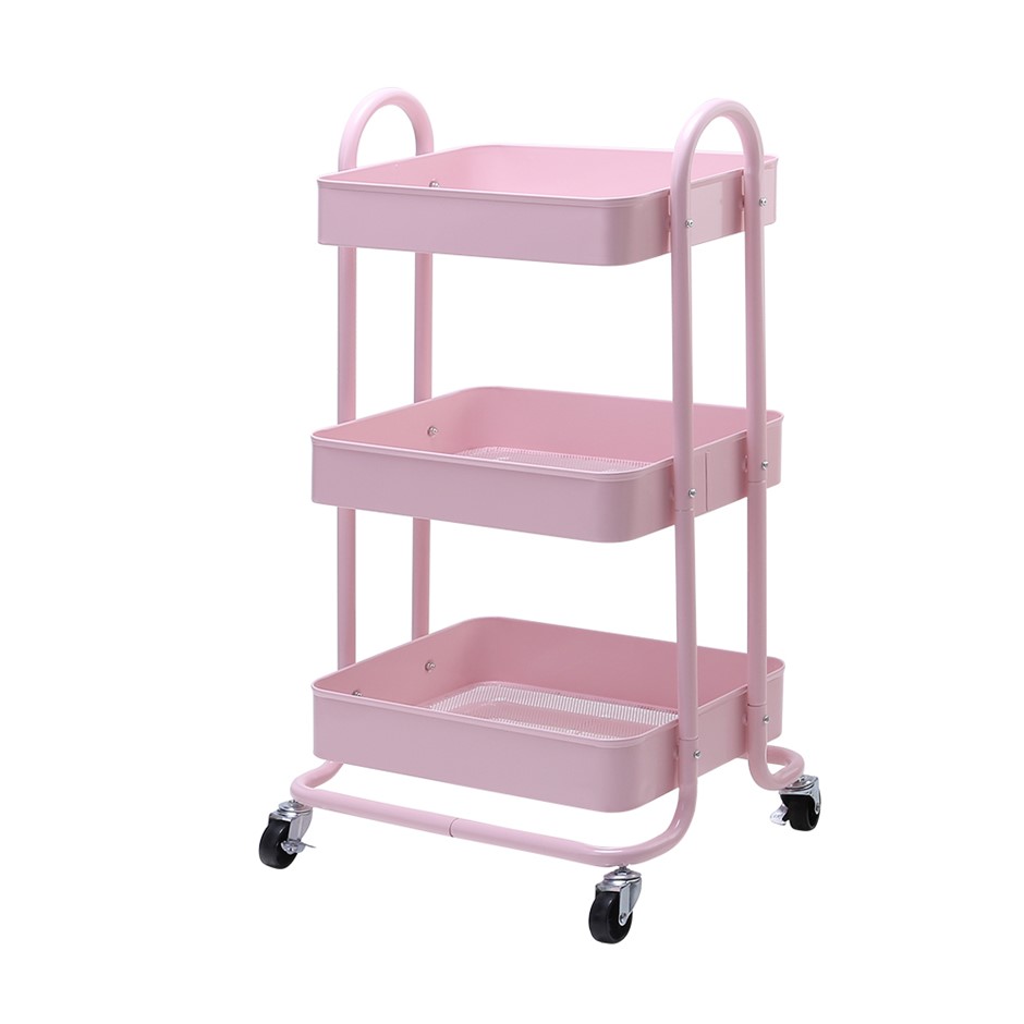 Artiss 3 Tier Rolling Storage Cart Porta