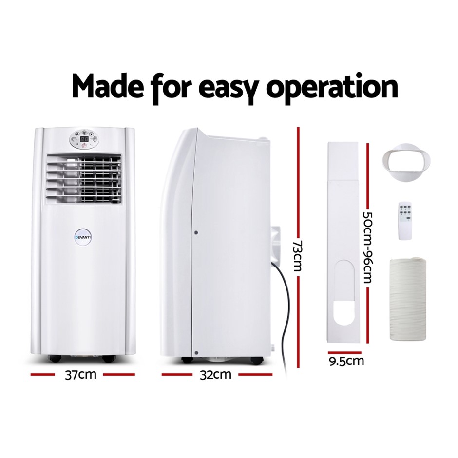 Buy Devanti Portable Air Conditioner 4In1 Mobile Fan Dehumidifier 18000BTU Grays Australia