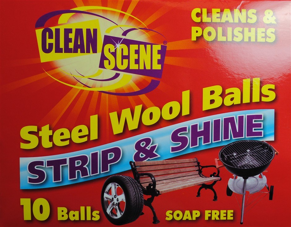 24 x Clean Scene Pk10 Steel Wool Balls S