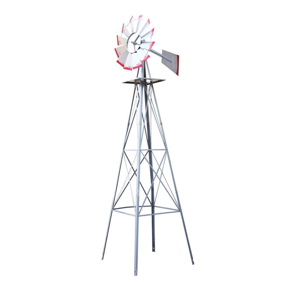 Garden Windmill 6FT 186cm Metal Ornament