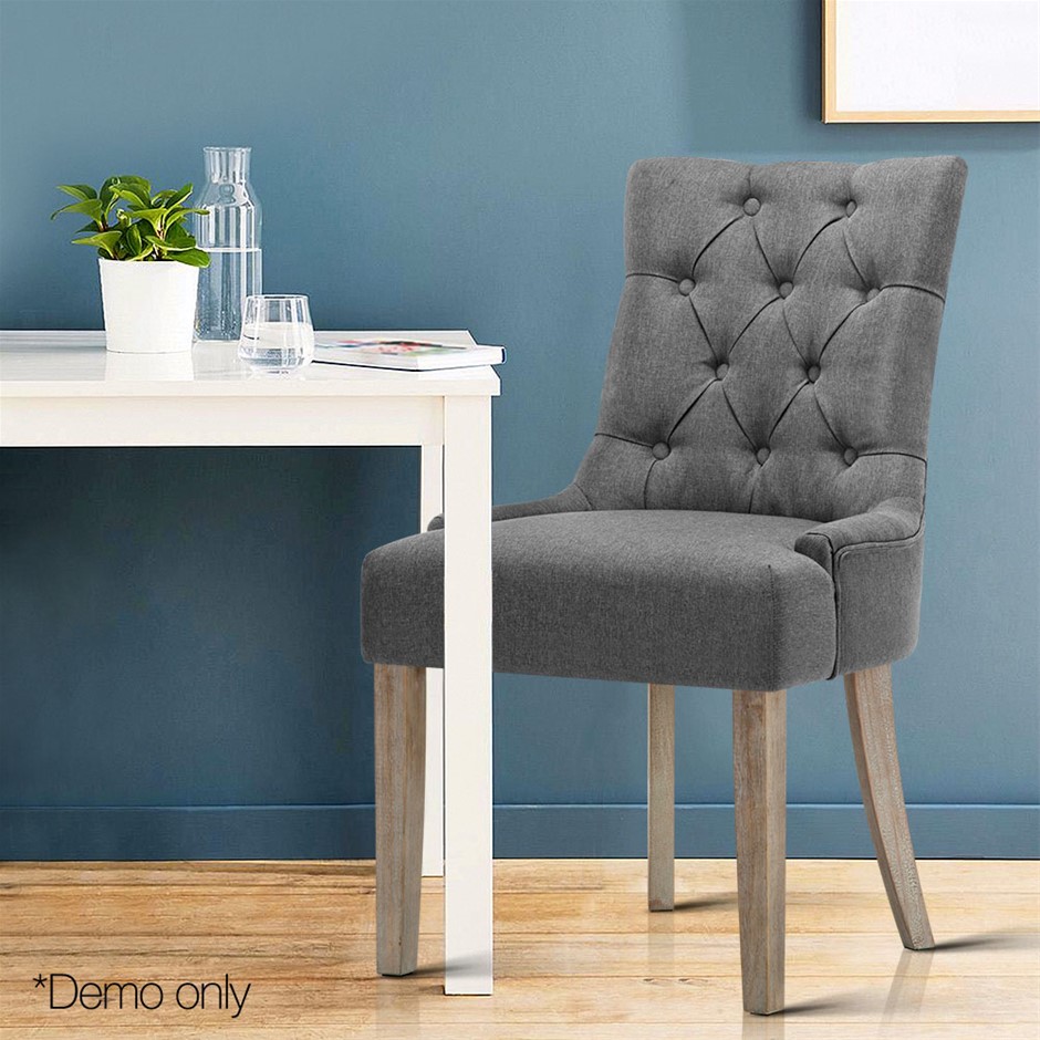 Buy Artiss French Provincial Dining Chair Grey Grays Australia