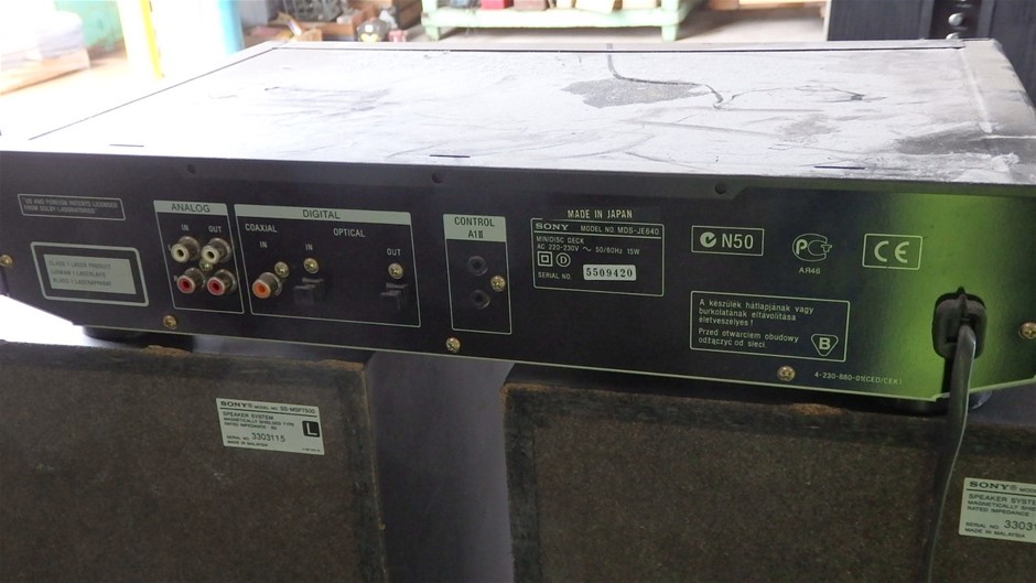 Sony Atrac DSP TypeR Mini Disc Deck and Pair of Speakers Auction (00813016599) Grays Australia