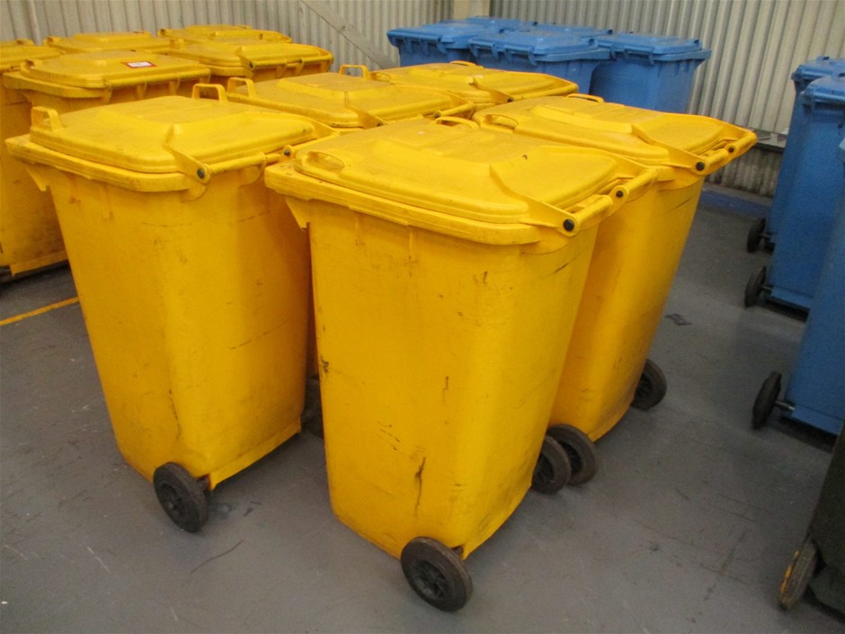 5x 240 Lt Yellow Wheelie Bins Auction (5383-3016604) | Grays Australia