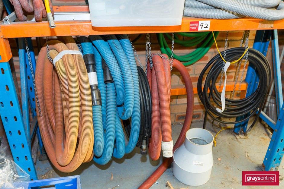 Rack with Assorted Hoses Auction (00925039881) Grays Australia