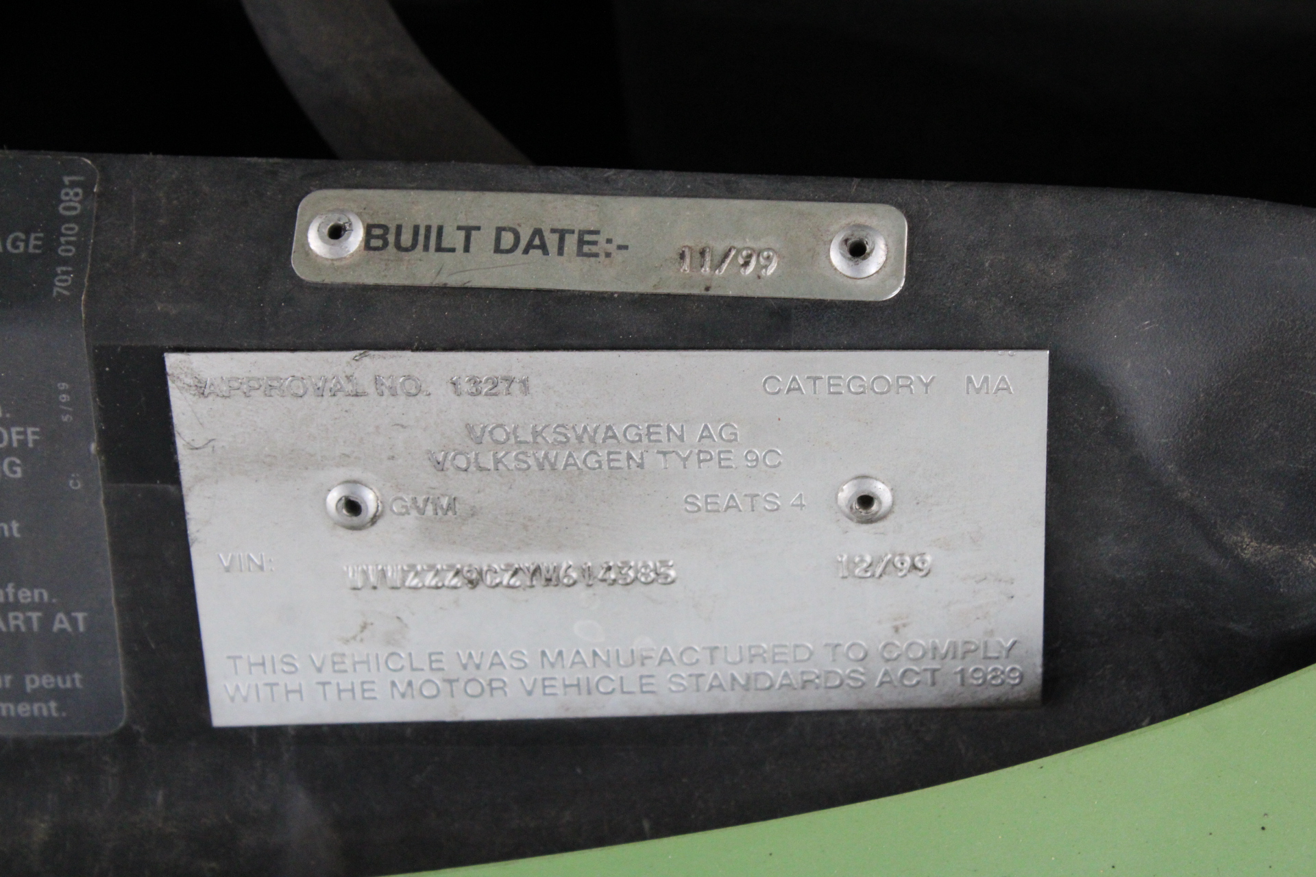 1999 Volkswagen Beetle Manual Hatchback Auction (0001-3456815) | Grays