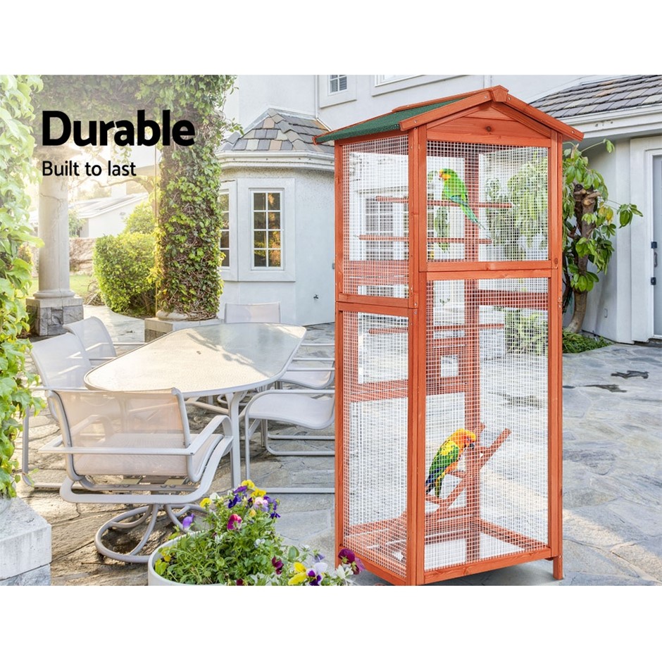 Buy i.Pet Bird Cage Wooden Pet Cages Aviary Large Carrier Cockatoo