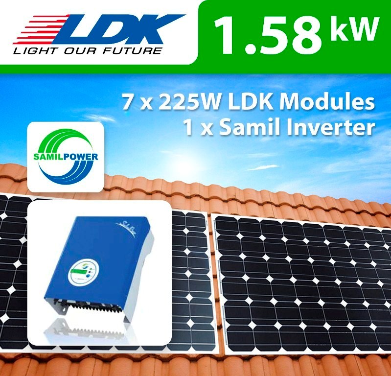 1.58 kW LDK Solar Panels & Samil Power I