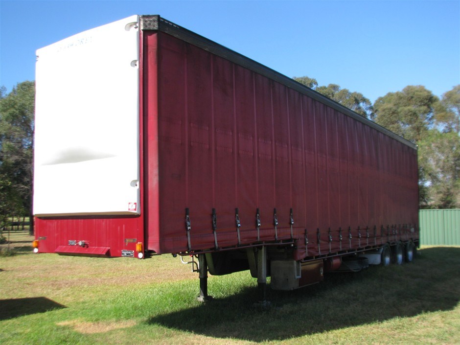 Drop Deck Curtain Side Semi Trailer, Vawdrey Titeliner, Model VBS3, Mfg