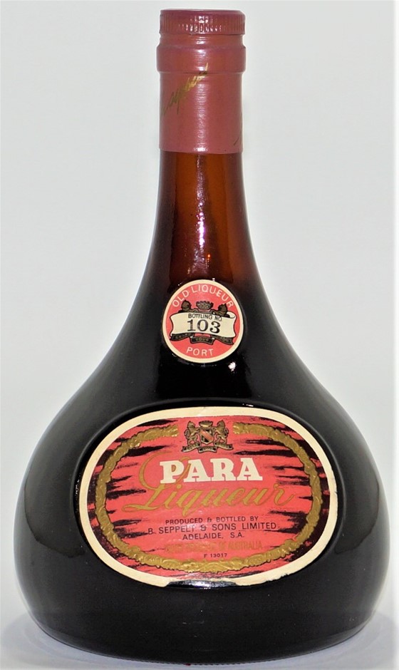 Seppelts `Para` Liqueur Port 103 NV (1 x 750mL), SA. Auction ...