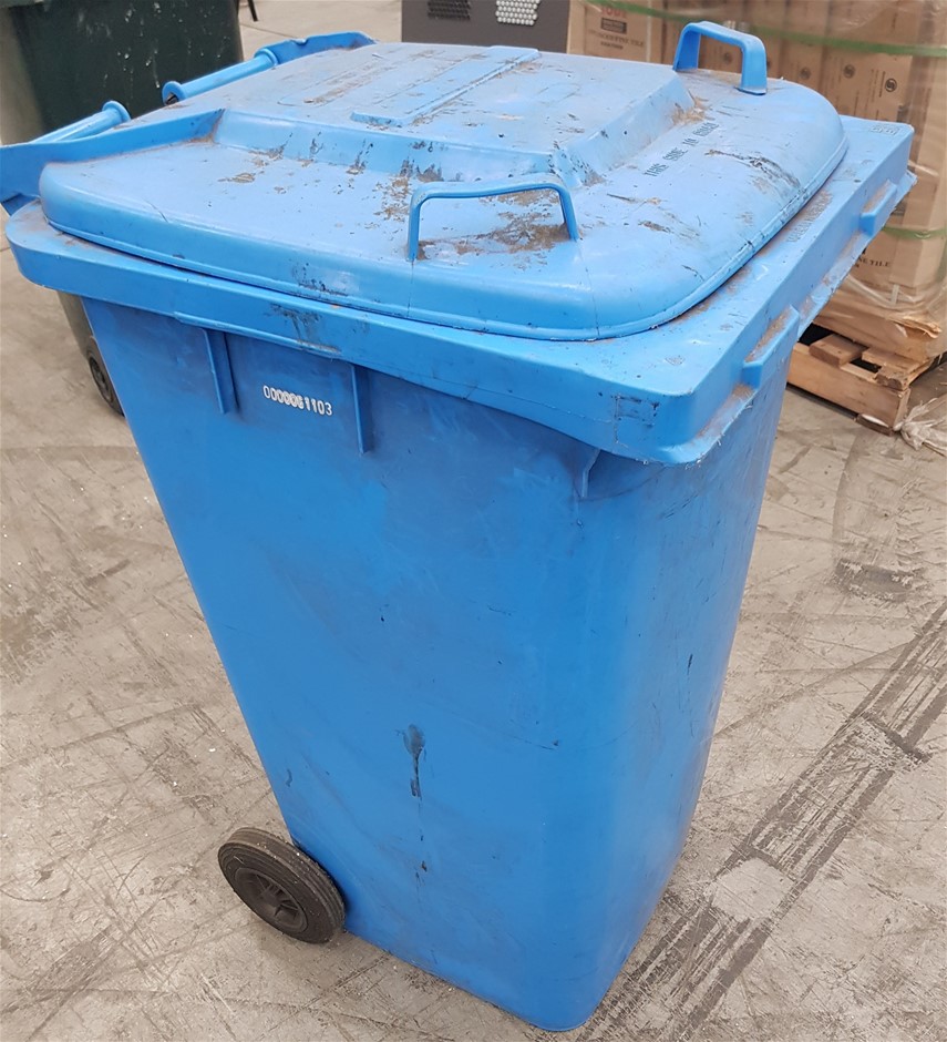 Blue wheelie bin, 240L Auction (09203016902) Grays Australia