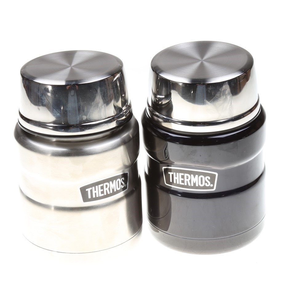 THERMOS 2pc Vacuum Insulated Food Jar with Spoons, 470ml, Midnight Blue Bl