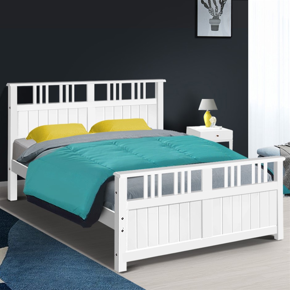 Artiss Wooden Bed Frame Timber Double EV
