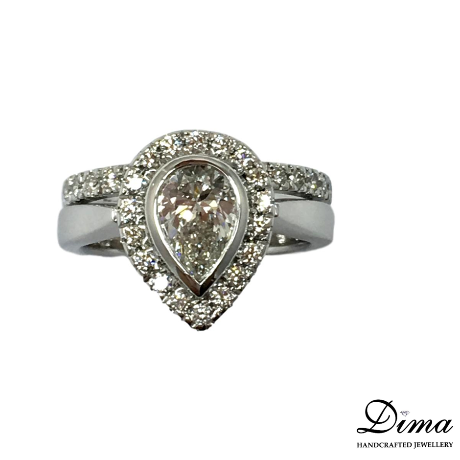 18k White Gold-Filled Tennis Bracelet Round Simulated Diamonds - 20.3cm