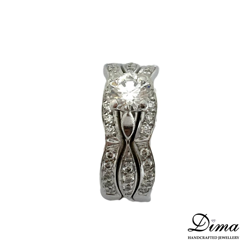 7-8mm Pearl & Lapis Lazuli Real Platinum Plated Jewellery Set