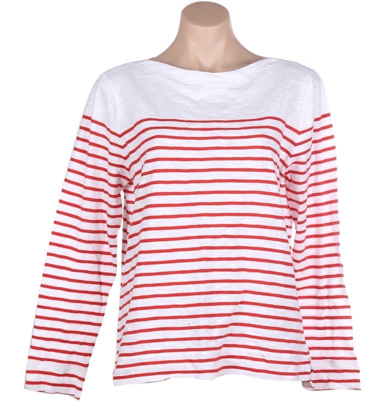 SPORTSCRAFT Women's Willow Stripe Top, Size S, 100% Cotton, Red Combo. Buy