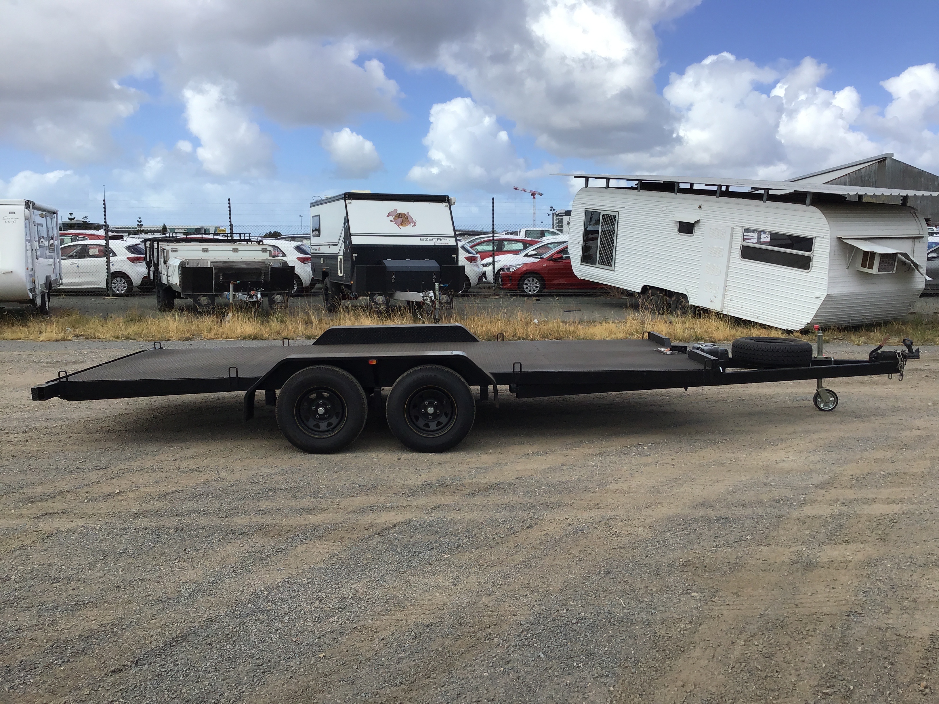 6mm Lapis & Baroque Pearl Dangling Earrings.