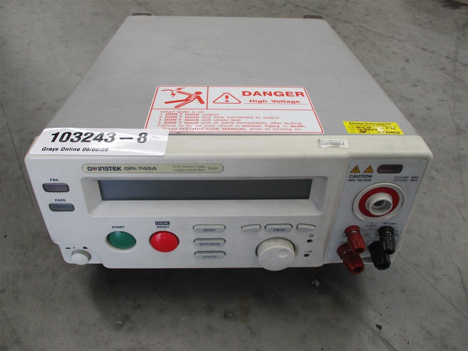 GW Instek GPI-745A - AC/DC Withstand Voltage Insulation Ground Bond ...