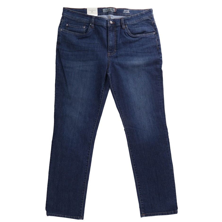 LUSH DECOR Tanisha Sheer Window Curtain Panel Pair, 95" L x 38" W, Navy & W