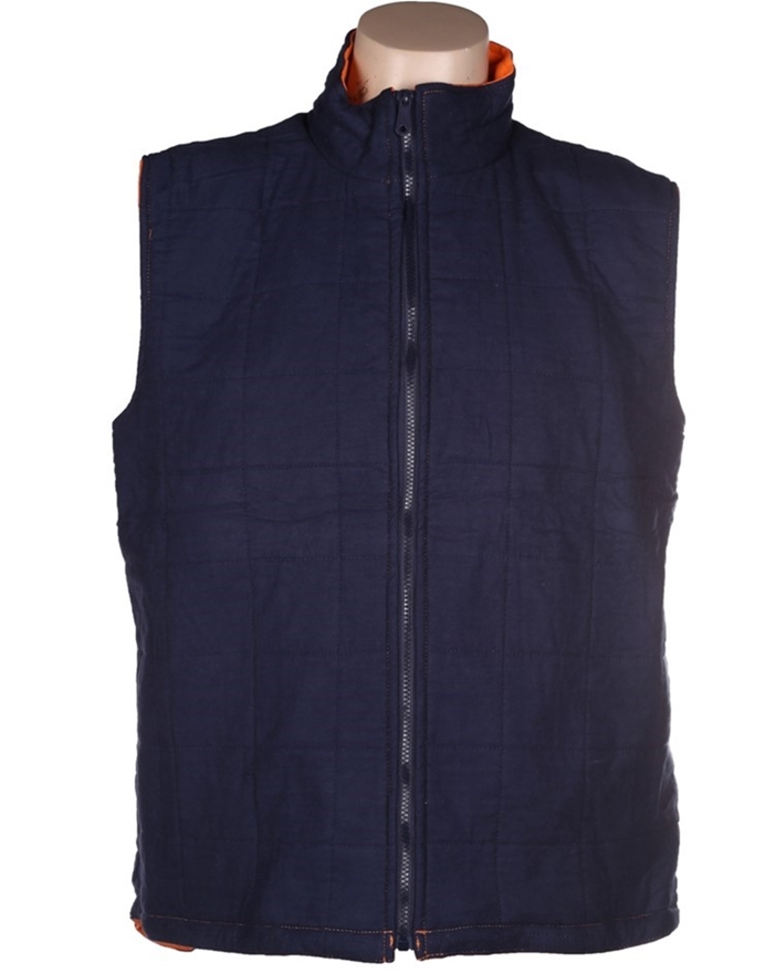 HARD YAKKA Reversible Cotton Drill Vest, Size 2XL with Brushed Flannel ...