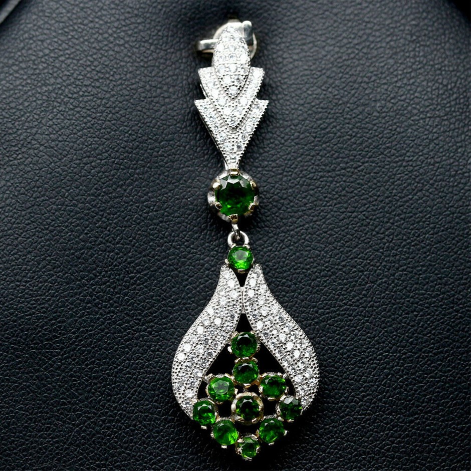 Gemstone & Swarovski® Austrian Crystal Gold Plated Pendant Necklaces - 5 Pc