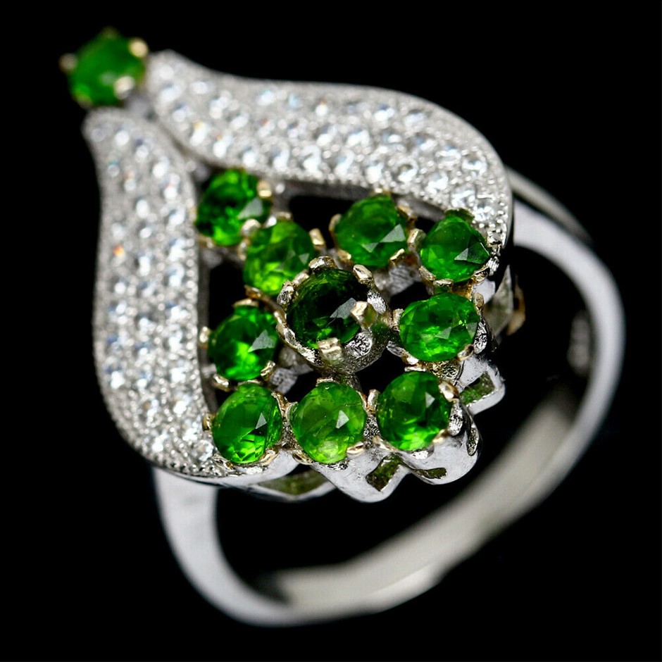 Gemstone & Swarovski® Austrian Crystal Platinum Plated Pendant Necklaces -