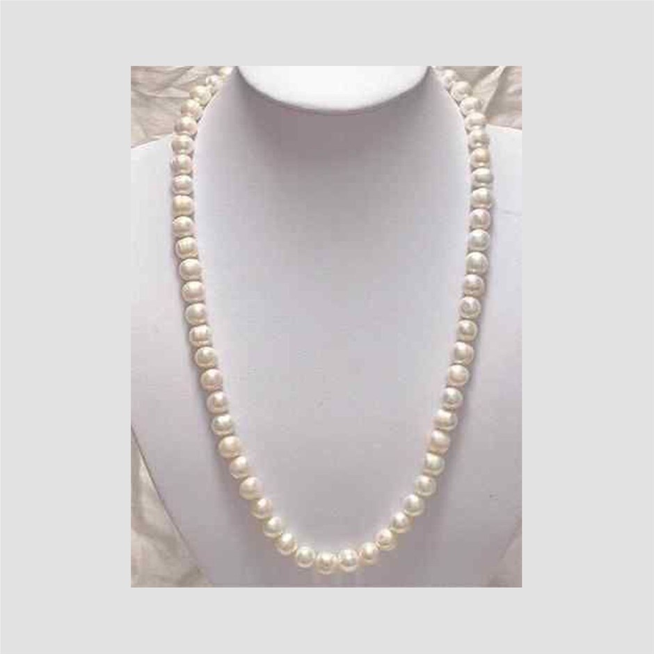 9K WHITE GOLD 'H' 0.09 HI I1 DIAMOND NECKLACE 40+5cm