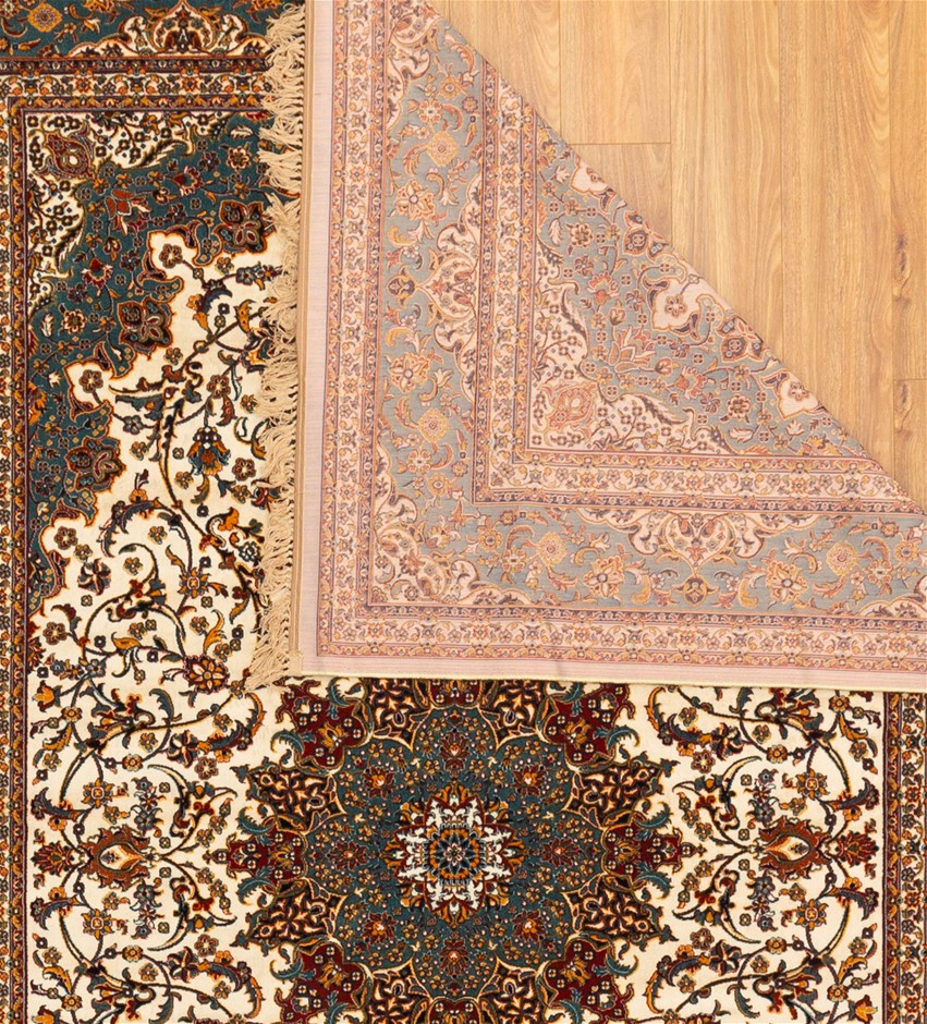 Rhodium Plated 5 Ring Lucky Charm Necklace