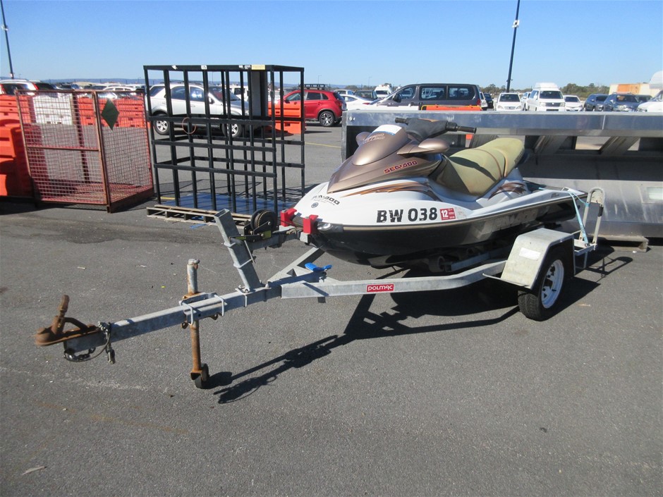 SeaDoo Bombardier Jet Ski with Trailer Auction (000470010000) Grays