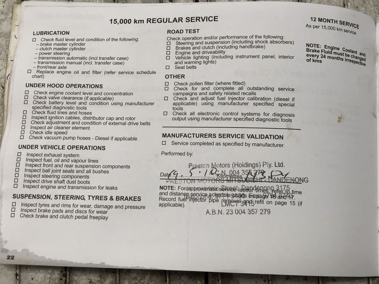 2003 Holden Calais VY Automatic Sedan 73,127 kms