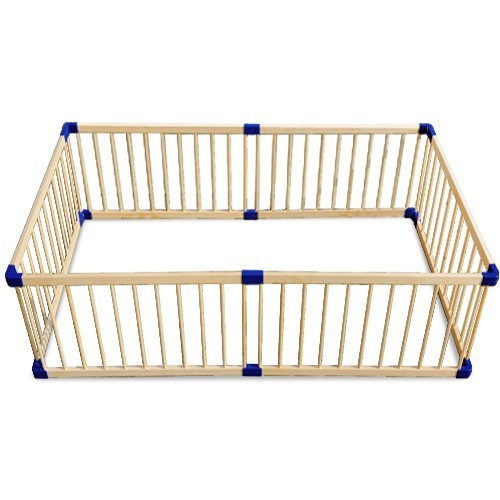 Baby Kids Toddler Natural Wooden Playpen