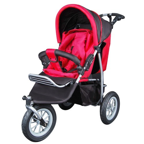 3 Wheel Baby Stroller - Red