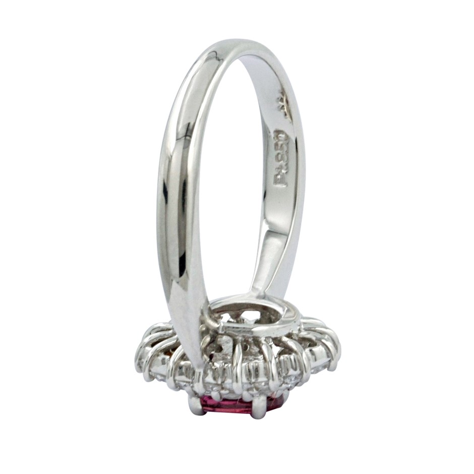 BIJ'OR - Genuine Simulated Diamond & Purple Freshwater Pearl Swirl Stud
