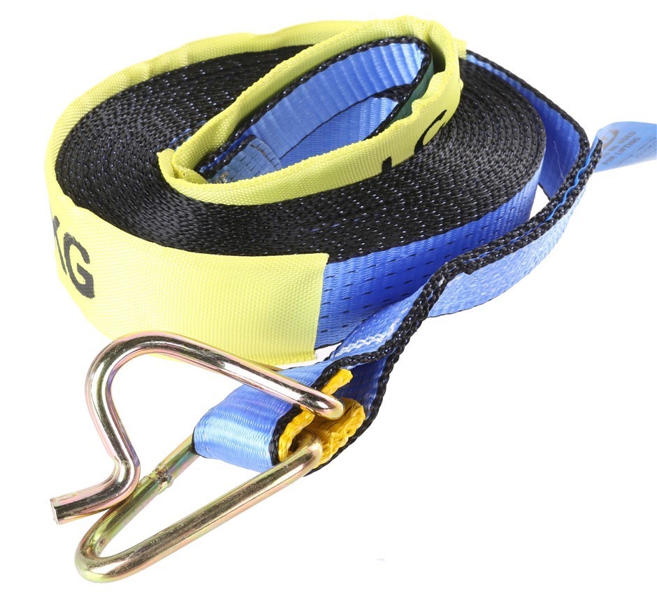 Winch Replacement Strap 50mm x 9M c/w Hook & Keeper, L/C 2500kg with