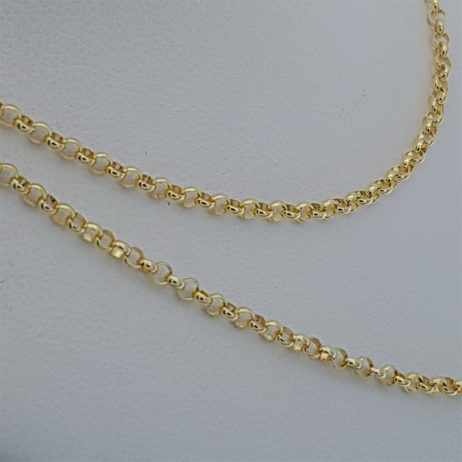 18k/Italy Stamped Yellow Gold Filled Bracelet -18.5cm