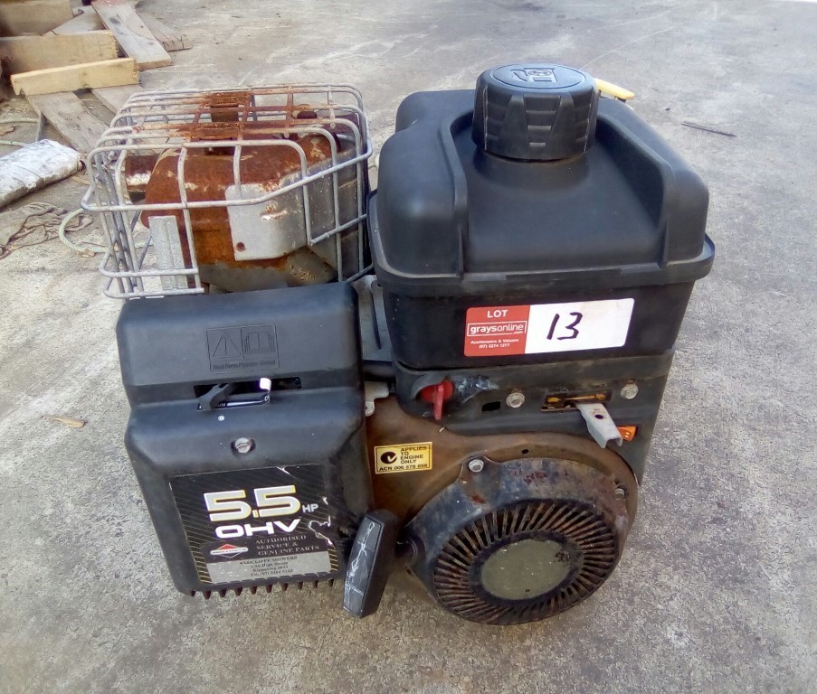 Briggs & Stratton 5.5 HP Horizontal Shaft Engine EX Mulcher Auction